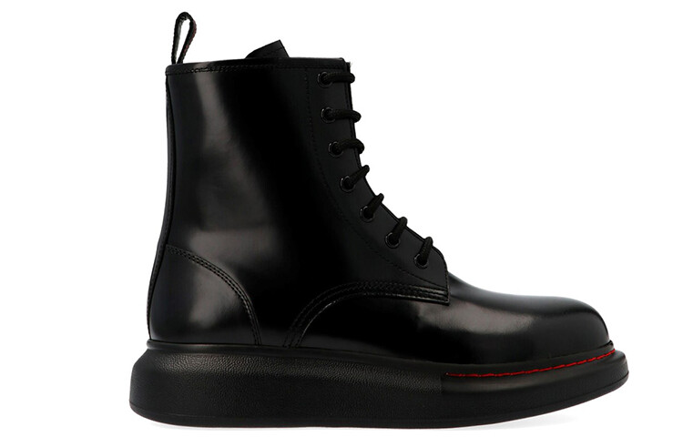 Ботильоны Alexander Mcqueen на платформе, черный / красный — фото 2