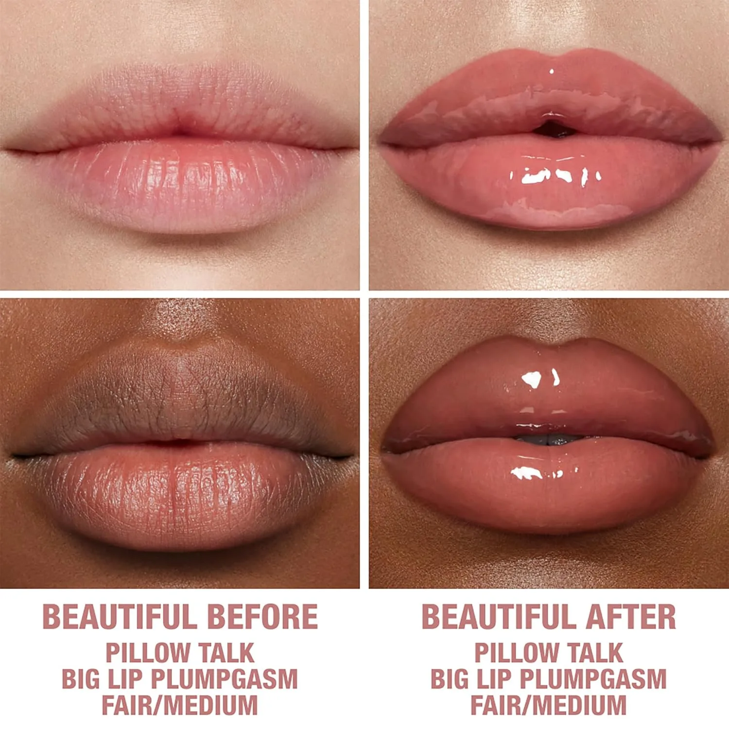 Charlotte Tilbury Big Lip Plumpgasm блеск для губ - подарочный набор Essential - увлажняющий бальзам с гиалуроновой кислотой и технологией Heat + Ice, Pink — фото 3