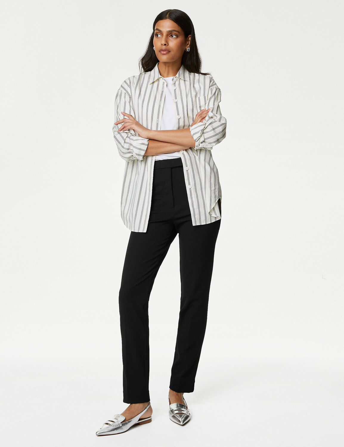 

Узкие брюки Grazer до щиколотки Marks & Spencer, черный