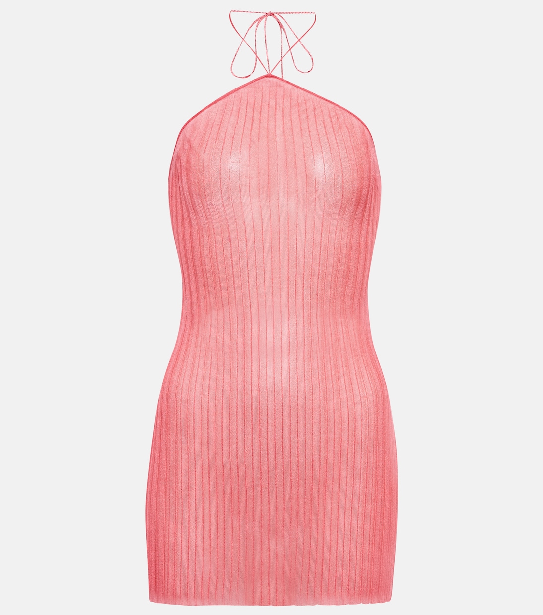 

Мини-платье из хлопка с халтернеем Nensi Dojaka, розовый