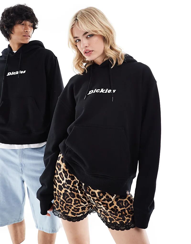 

Корпоративная толстовка с капюшоном черного цвета Dickies