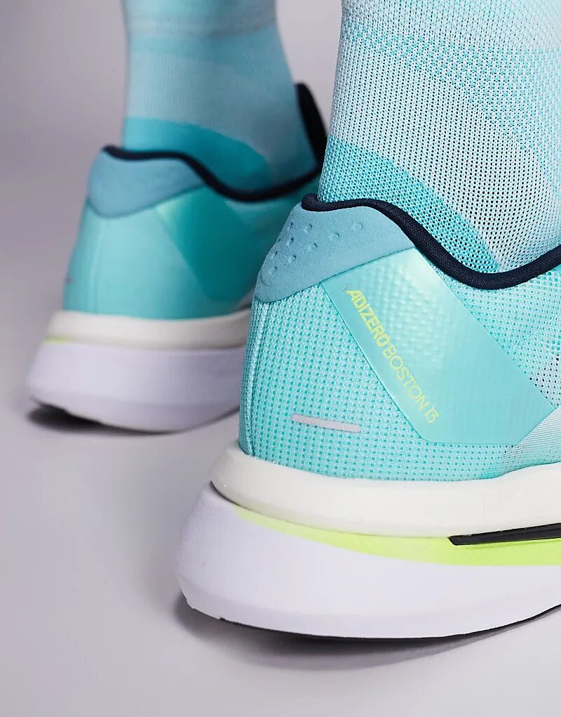 Кроссовки Adidas Running Adizero Boston 13 в сине-белом цвете — фото 3