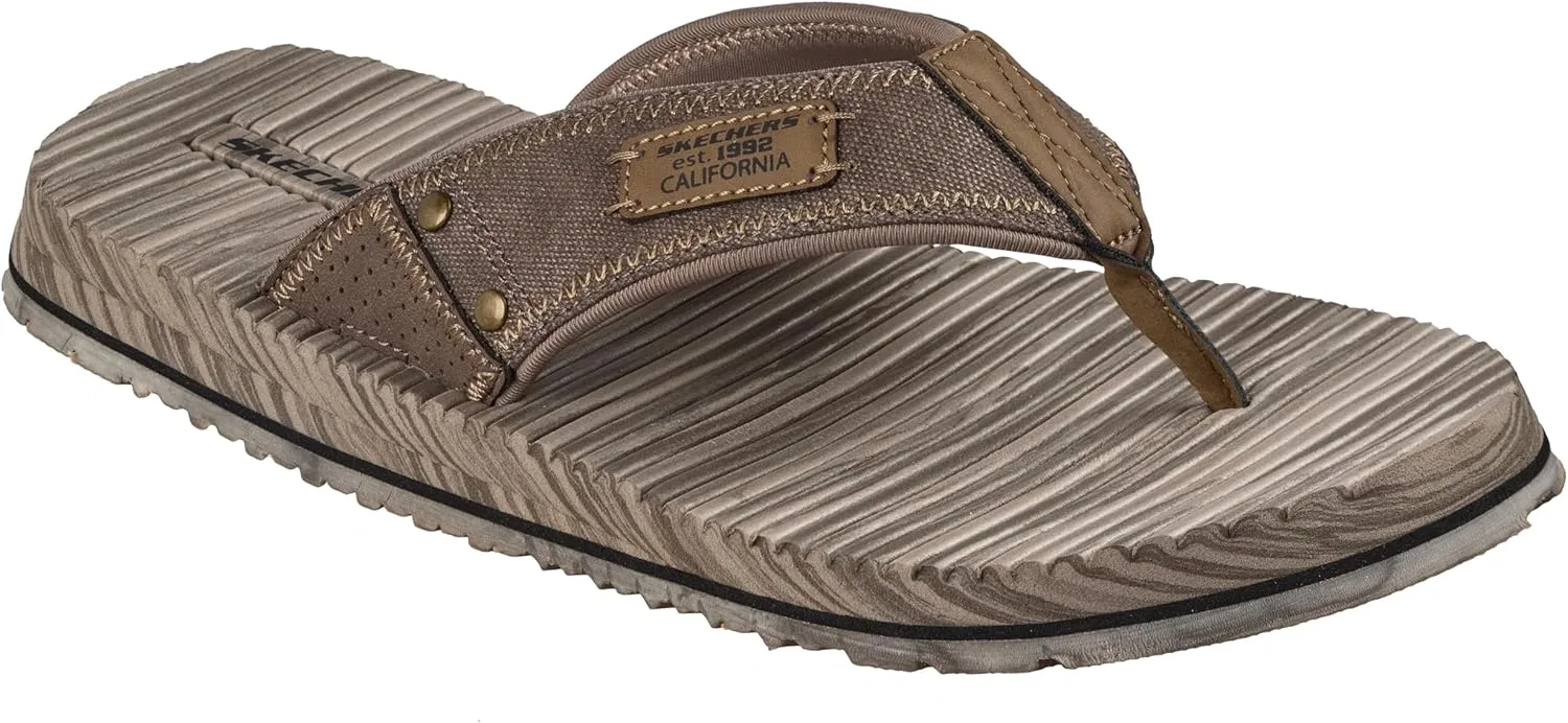 Сандалии из парусины Skechers, коричневый — фото 4