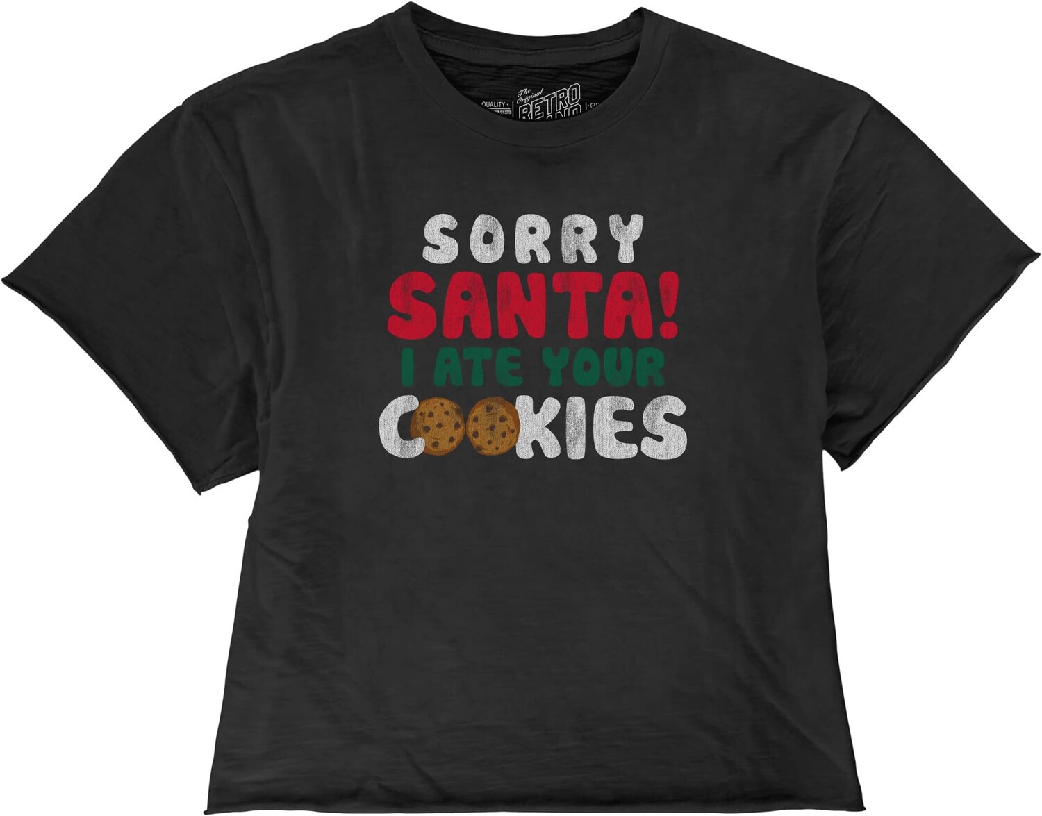 

Футболка The Original Retro Brand Kids Slub Slightly Cropped Sorry Santa Tee, черный