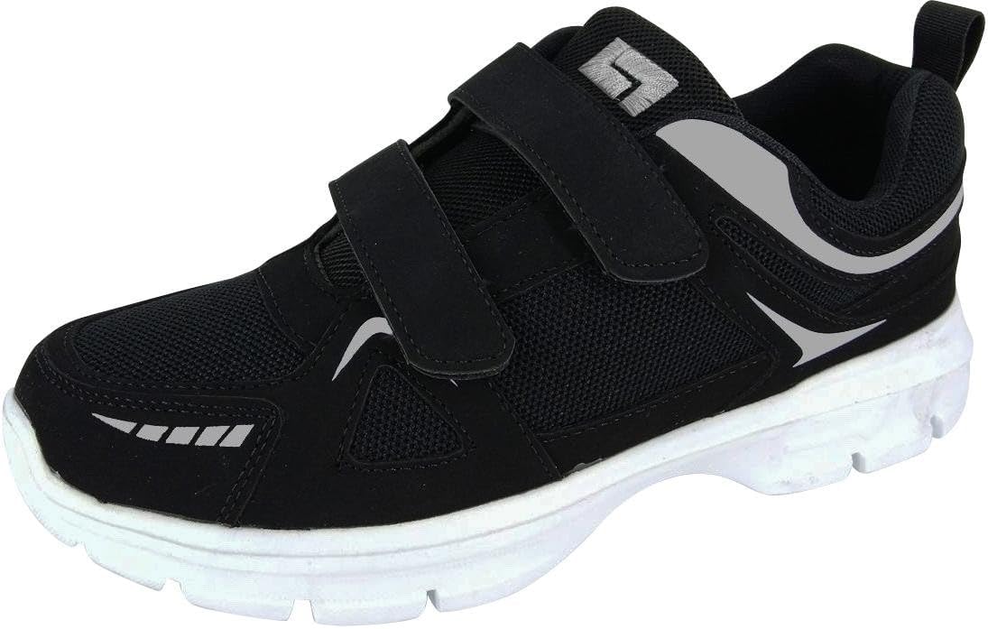 

Мужские спортивные сетчатые кроссовки Benefit Wear Galley с двойной застежкой-липучкой, черный