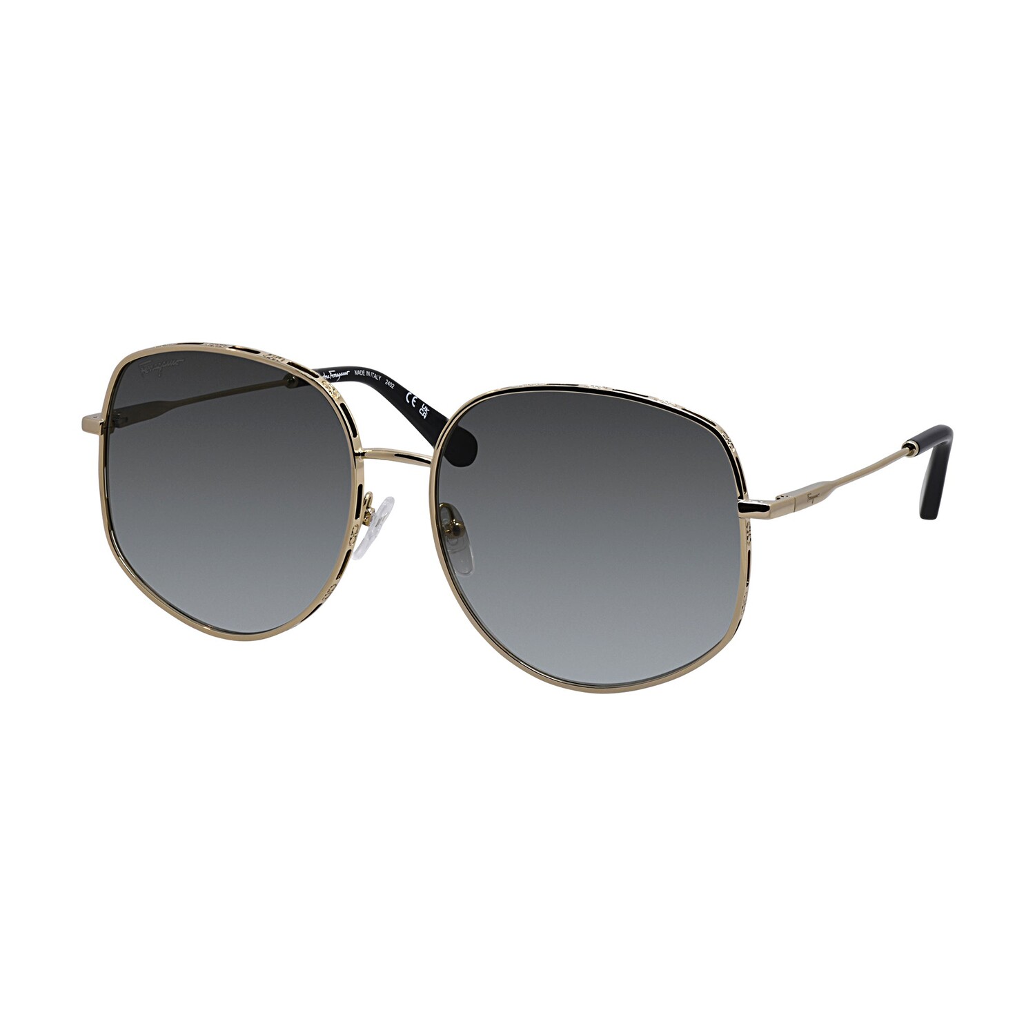 

Женские солнцезащитные очки Salvatore Ferragamo SF 277S 733 61 мм прямоугольной формы, золото