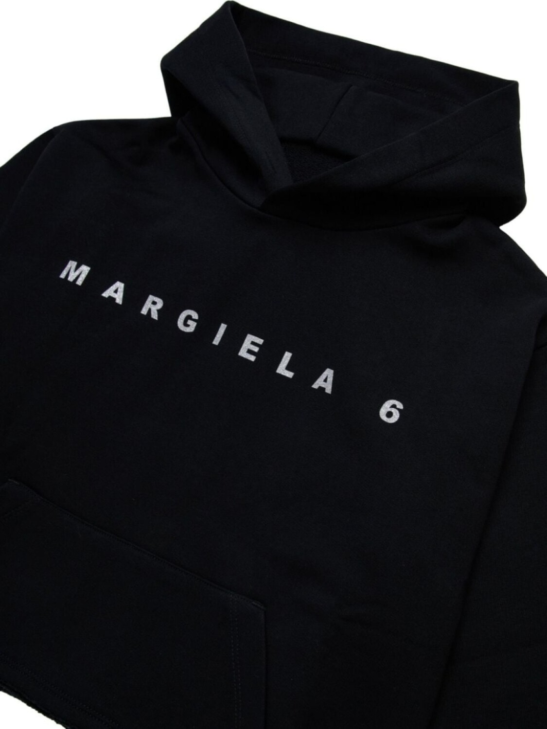 MM6 Maison Margiela Kids хлопковая толстовка с логотипом, черный — фото 3