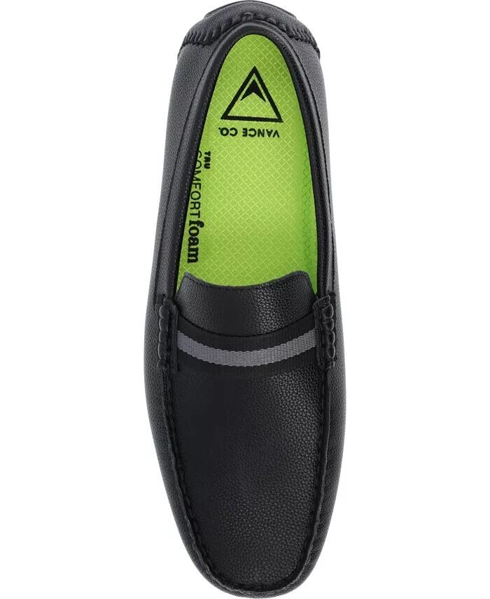 Мужские мокасины без шнуровки Griffin Tru Comfort для вождения из пеноматериала Vance Co., черный — фото 4