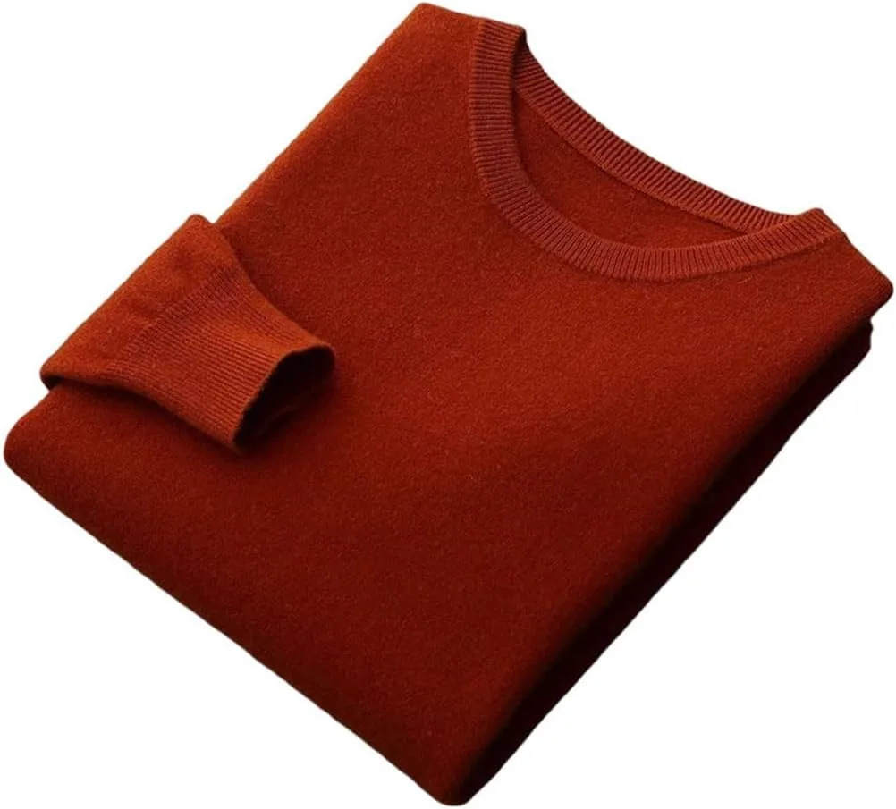 

Мужской свитер из мериносовой шерсти круглый вырез легкий