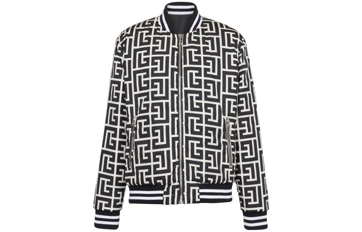 BALMAIN Стеганая двусторонняя куртка-бомбер, Black — фото 4