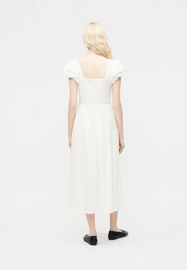 Длинное платье с заниженной талией Gap, New Off White — фото 3