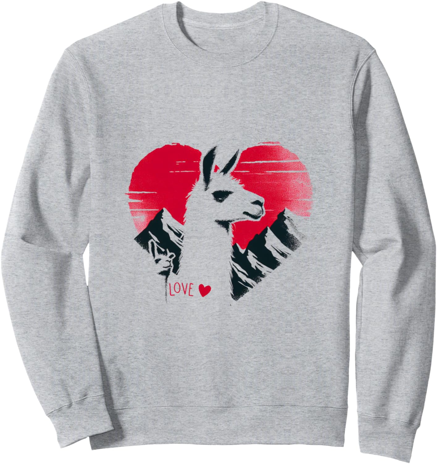 

Толстовка в стиле художественных мазков кисти Lama Love Lama Kunstliebhaber Kollektion Von Drosoman, серый