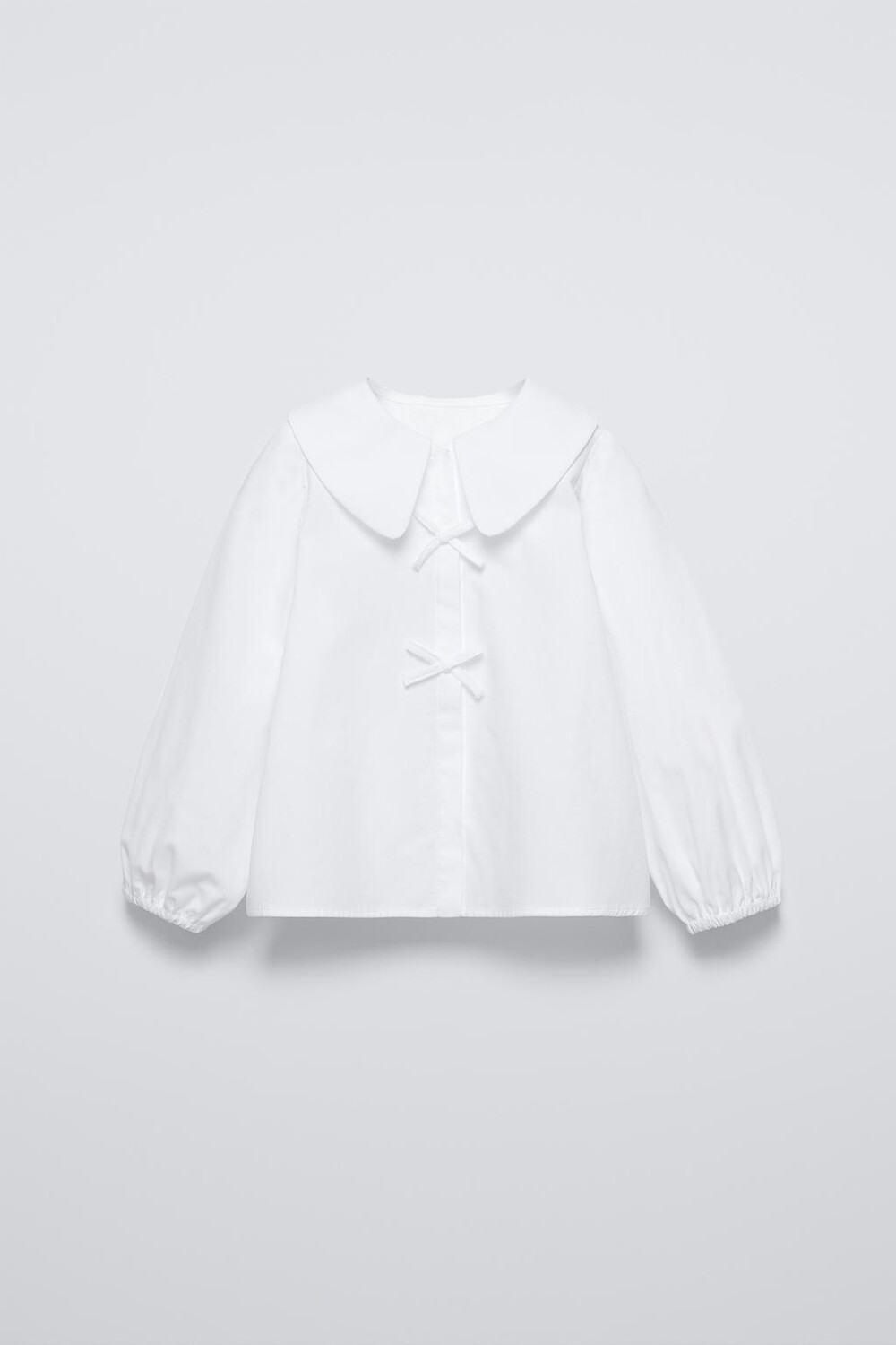 

Рубашка из поплина с бантиками ZARA, белый