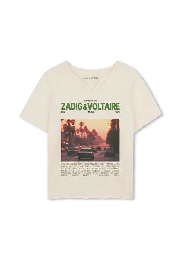 Футболка с короткими рукавами и принтом Zadig & Voltaire, Off White