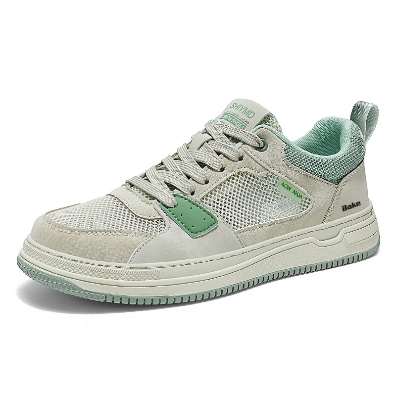 

Нескользящие износостойкие низкие мужские кроссовки BAKE, Beige Green