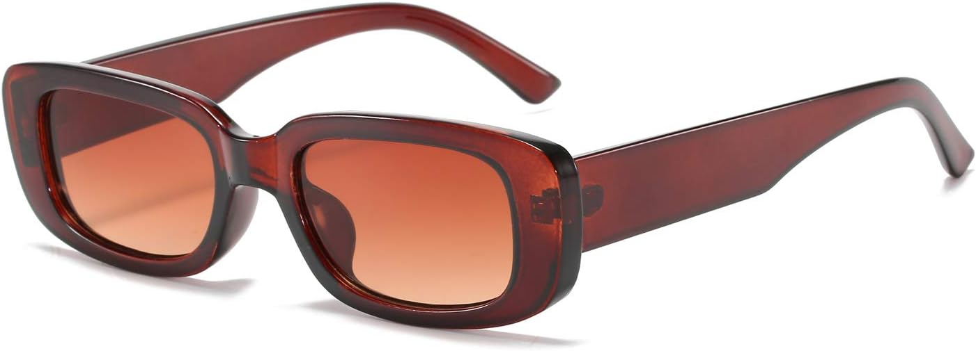 

Солнцезащитные очки BUTABY прямоугольной формы для женщин, ретро-очки для вождения, винтажный стиль 90-х, узкая квадратная оправа, защита UV400, Brown Frame Brown Lens