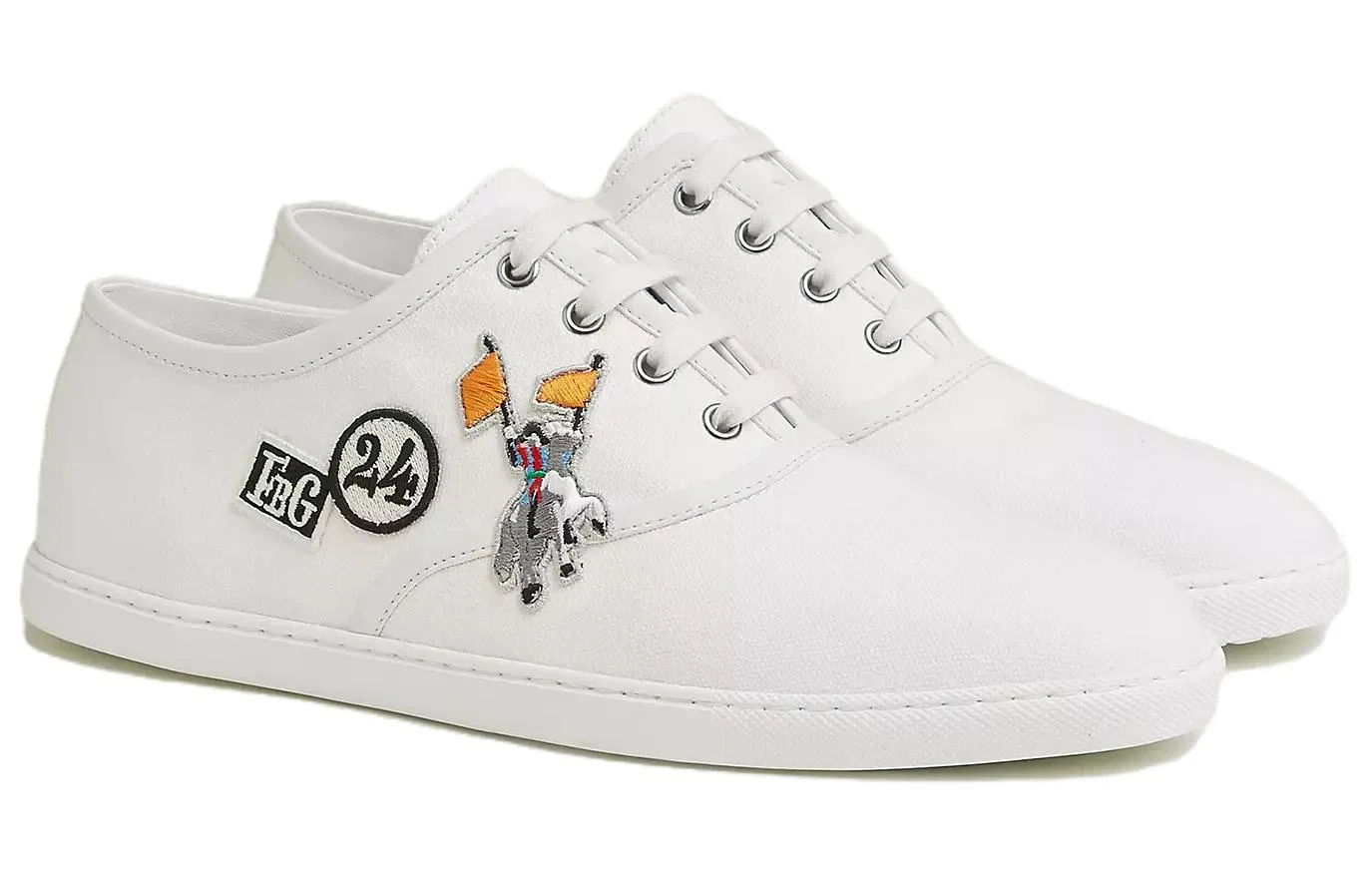 Кеды низкие белые HERMES White — фото 2