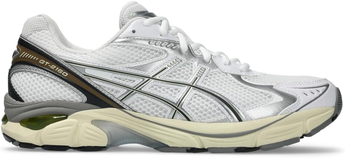 Кроссовки ASICS GT-2160 для взрослых, унисекс, белый/желтый/светло-желтый — фото 2