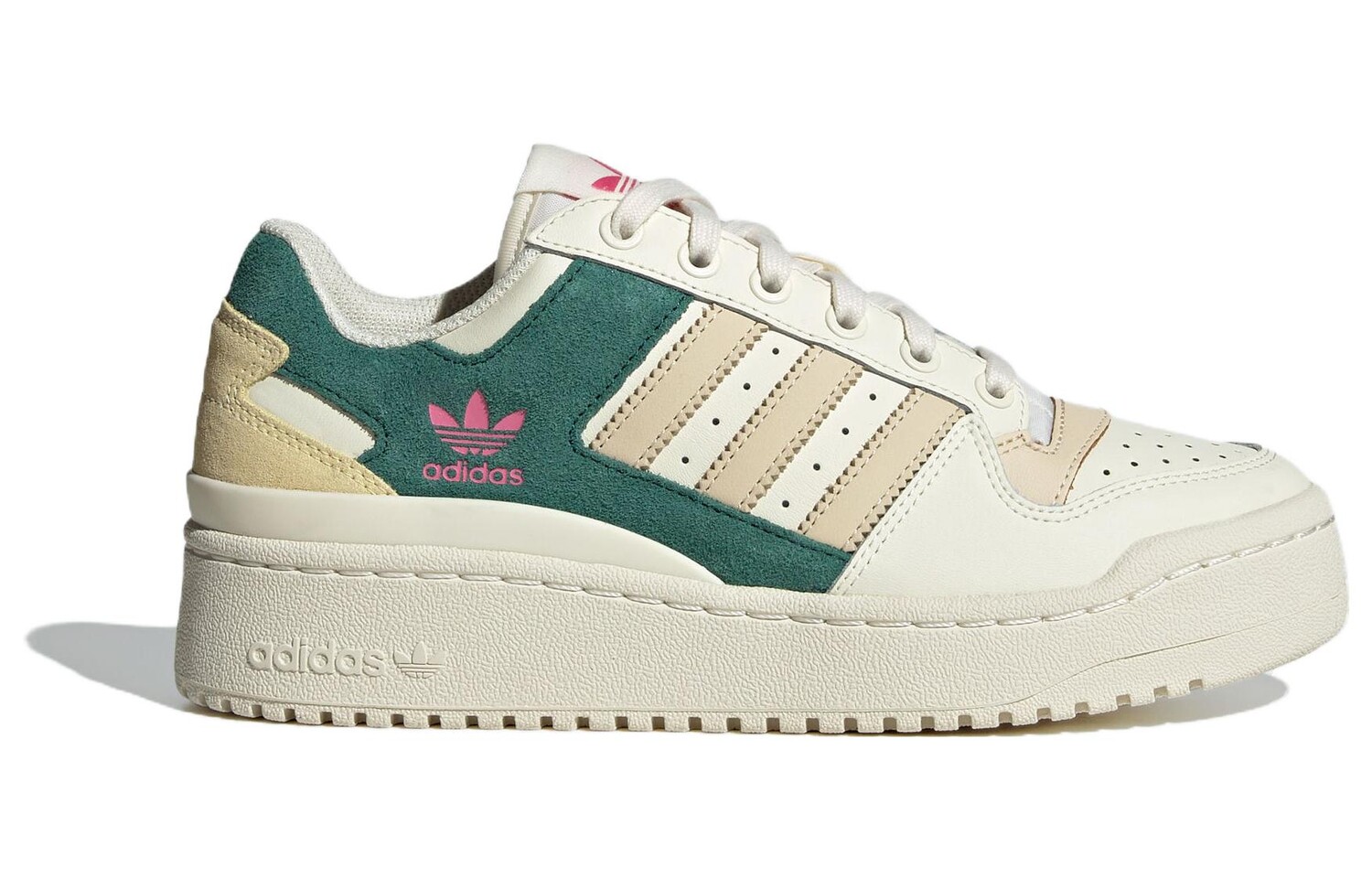 Женская обувь для скейтбординга adidas originals FORUM, White/Green — фото 2
