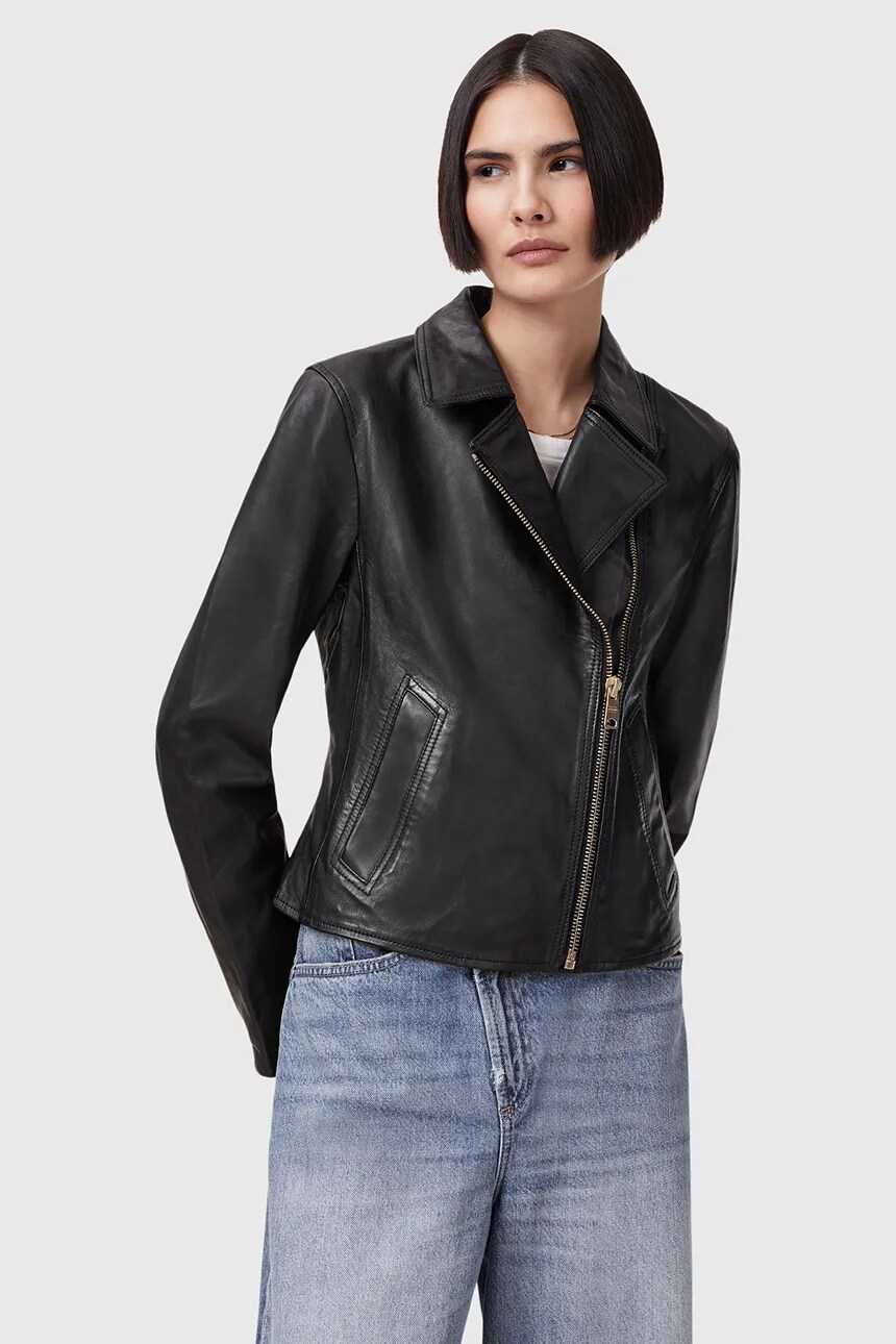 

Кожаная куртка AllSaints VELA, черный