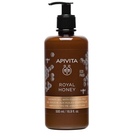 

Сливочный гель для душа Royal Honey с эфирными маслами, 16,9 жидких унций. Для сухой кожи с экстрактом меда и прополиса, Apivita