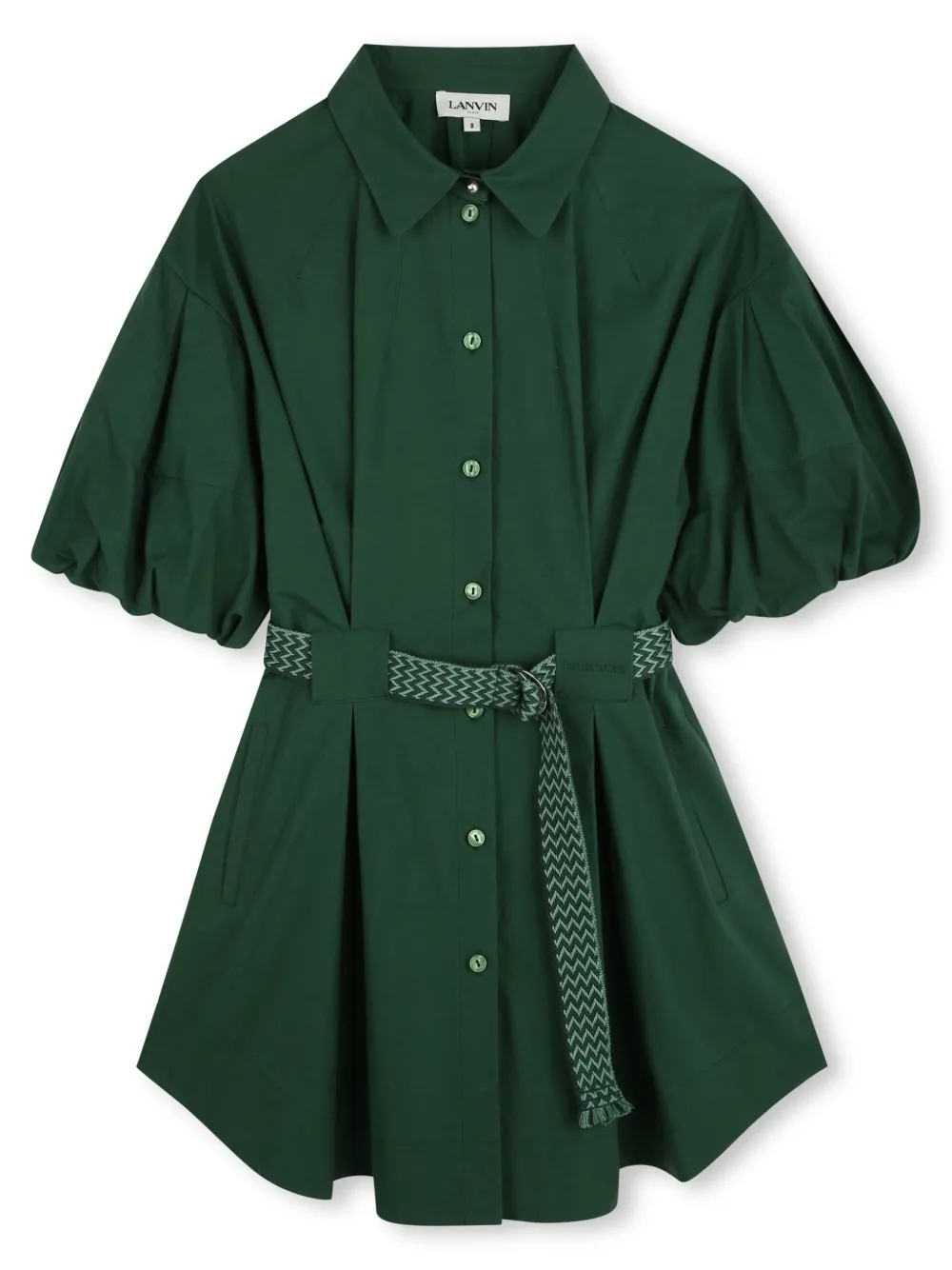 

Поплиновое платье Lanvin Enfant, зеленый