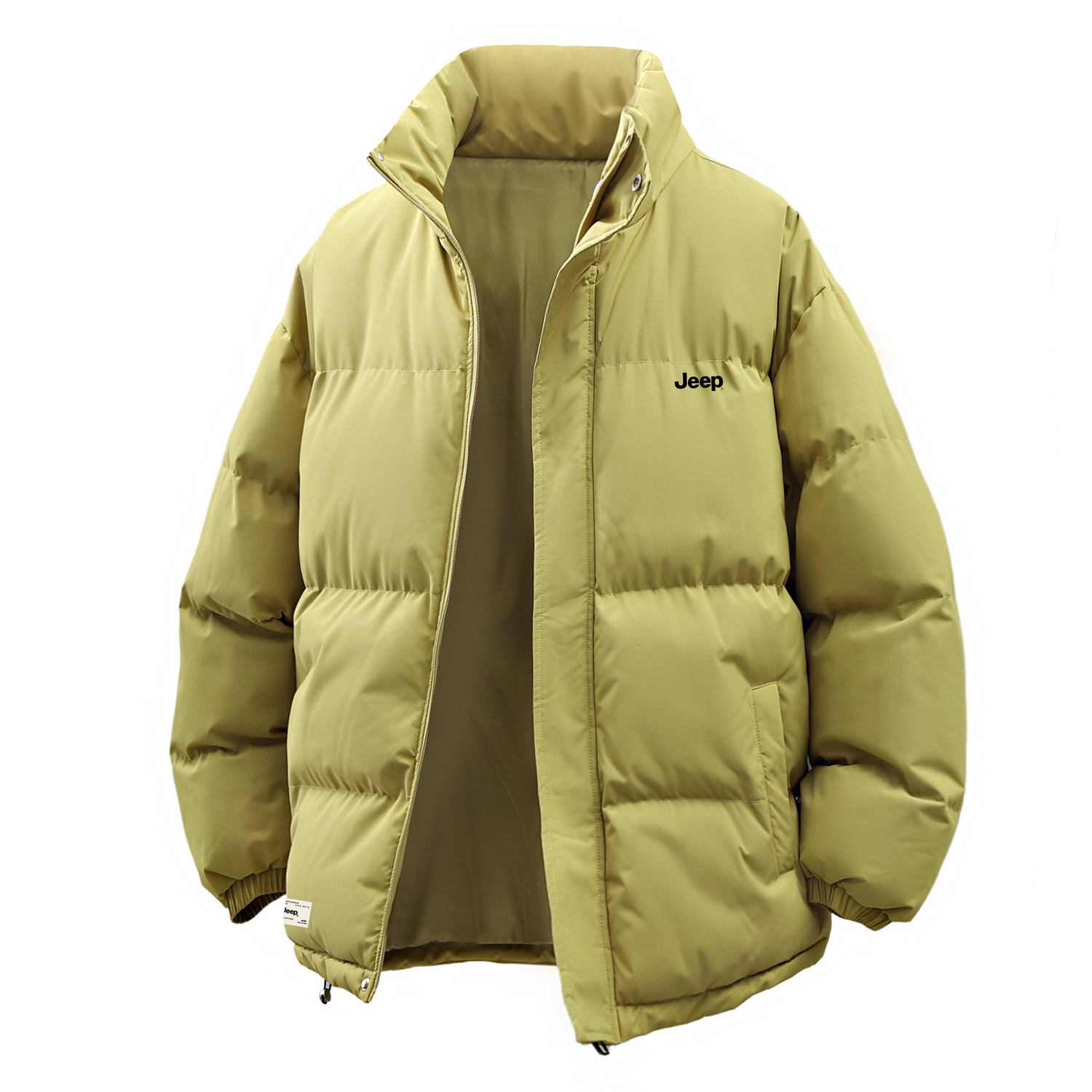 

Пуховик Unisex Stand Collar утепленный стеганый Jeep, mustard желтый