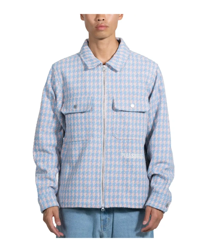 

Рабочая куртка в фольклорном стиле, светло-голубого цвета. Pleasures, синий