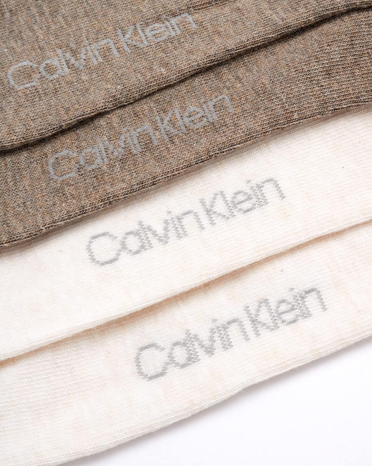 Мужские носки Calvin Klein под повседневную одежду - 8 пар мягких рабочих носков из хлопковой смеси для мужчин, для повседневного делового и официального ношения, Tan Argyle — фото 4
