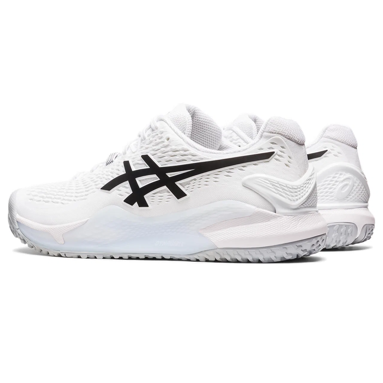 Мужские кроссовки для тенниса «GEL-Resolution 9 OC» от ASICS,  White/Black — фото 2