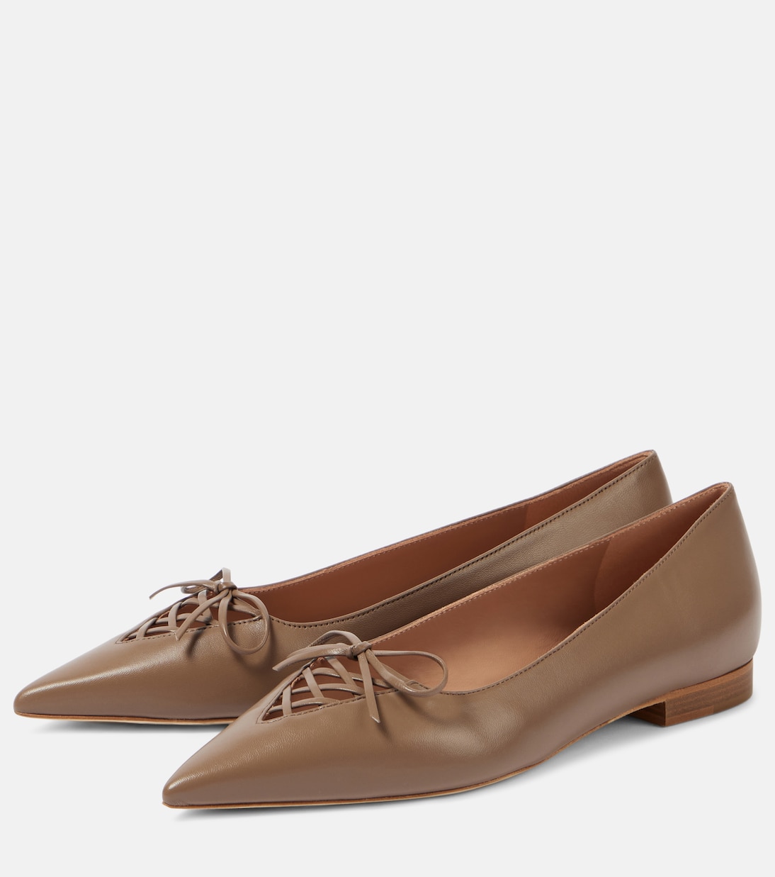 Кожаные балетки Hedy 10 Malone Souliers, серо-коричневый — фото 4