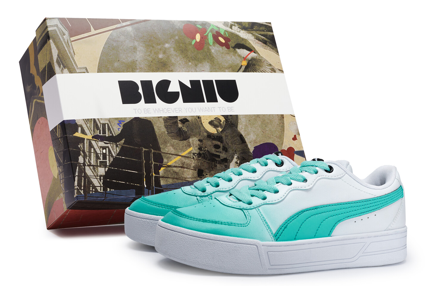 

Кроссовки Puma Skye Skateboarding Shoes Women's Low-top Tiffany, белый