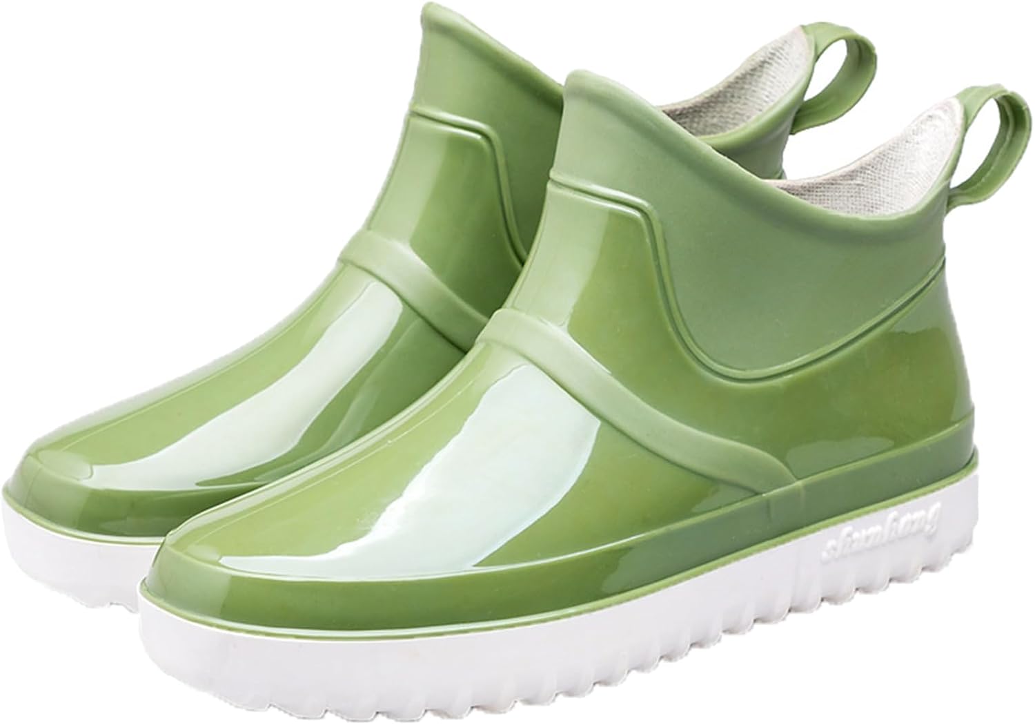 

Женские и мужские дождевые ботинки AUXDIQ, водонепроницаемые ботинки до щиколотки, обувь для сада и активного отдыха, зеленый