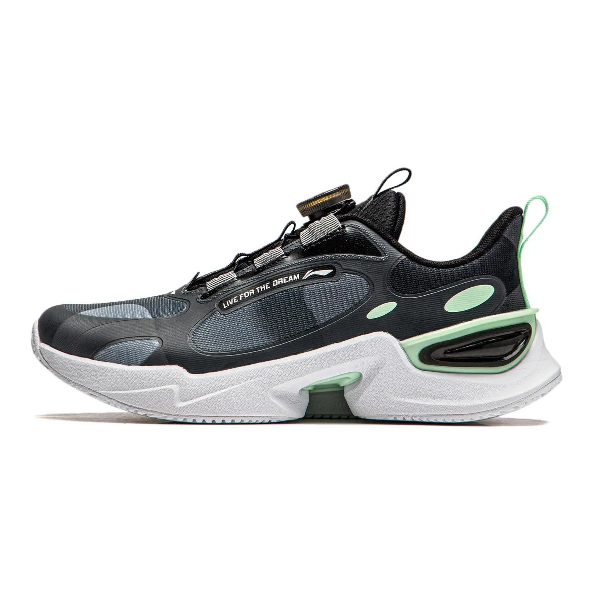 YOUNG Li-Ning YOUNG Dragonfly Leap синтетическая кожа амортизация износостойкие низкие детские кроссовки black gray