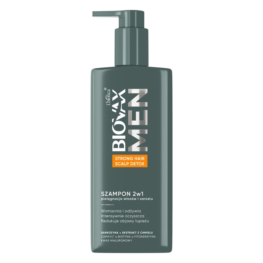

L'biotica Biovax Men Strong Hair&Scalp Detox 2in1 Шампунь для волос и бороды 200 мл LBIOTICA / BIOVAX