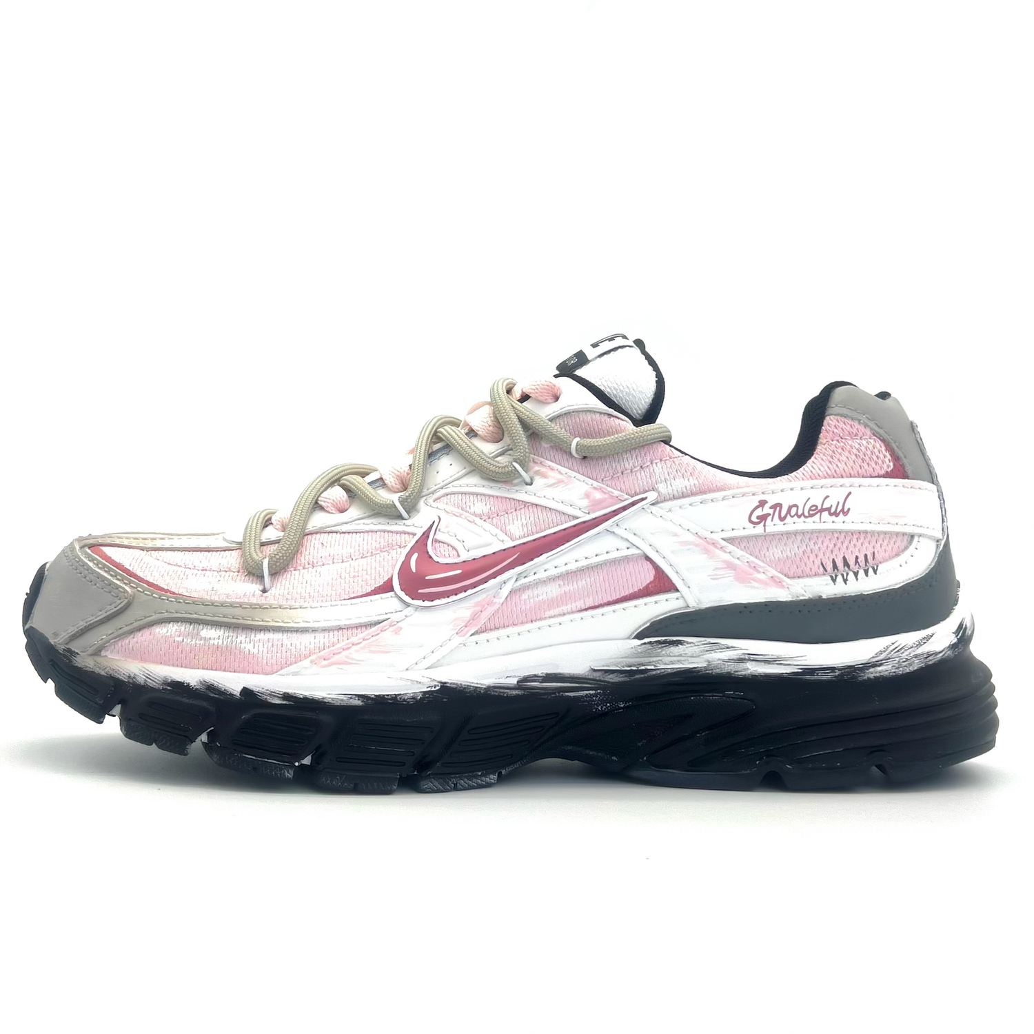 

Nike Initiator Textile, Leather Cushioning, Wear Resistant Low top Casual Running Shoes Unisex Pink