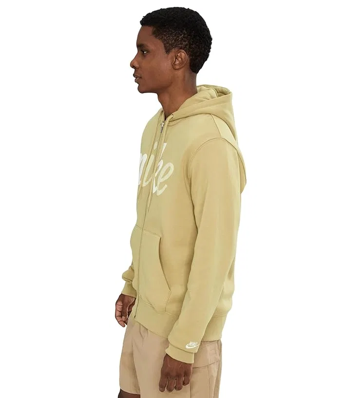 Худи Nike Sportswear Club Full-Zip Fleece, Parachute Beige/Parachute Beige/Sail — фото 3