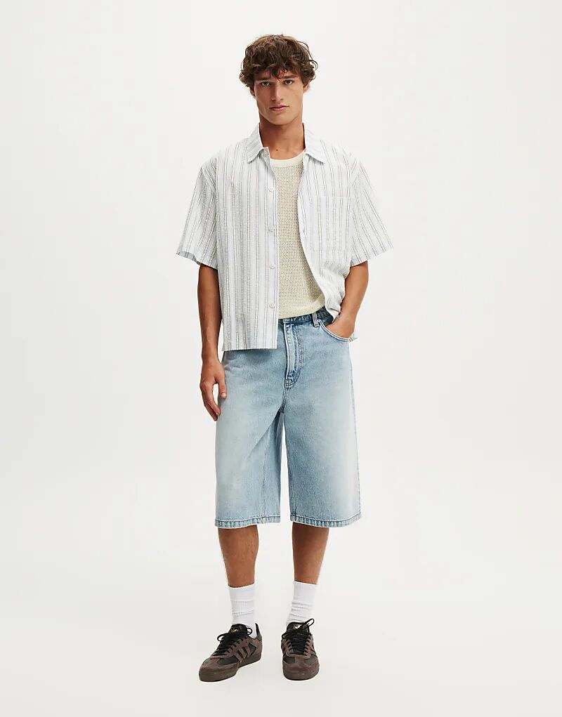 

Рубашка с короткими рукавами Cotton On Ventura синего цвета Cotton On