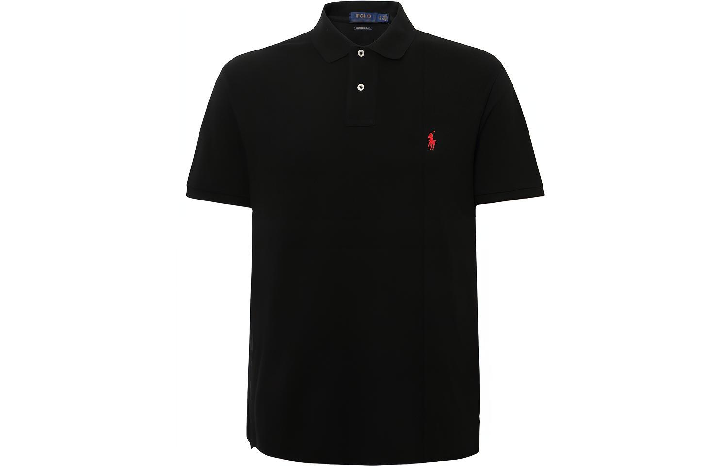 

Поло пони хлопковая поло Polo Ralph Lauren, черный