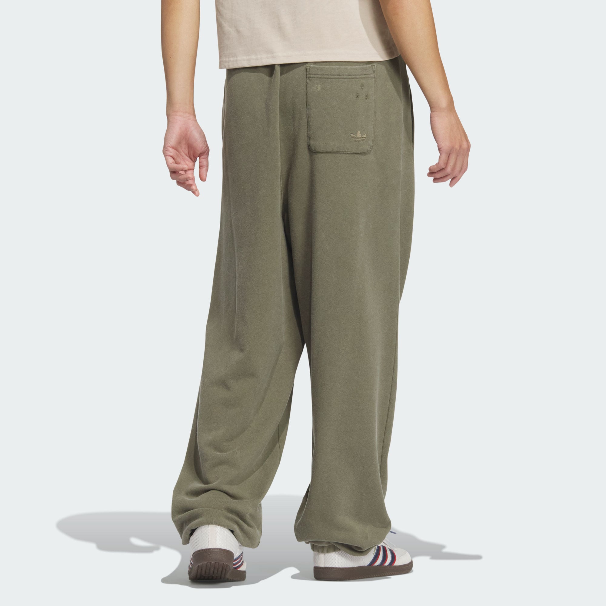 Футболка Adidas Originals Washed Joggers Вязаные спортивные брюки мужские Strata оливково-зеленый — фото 4