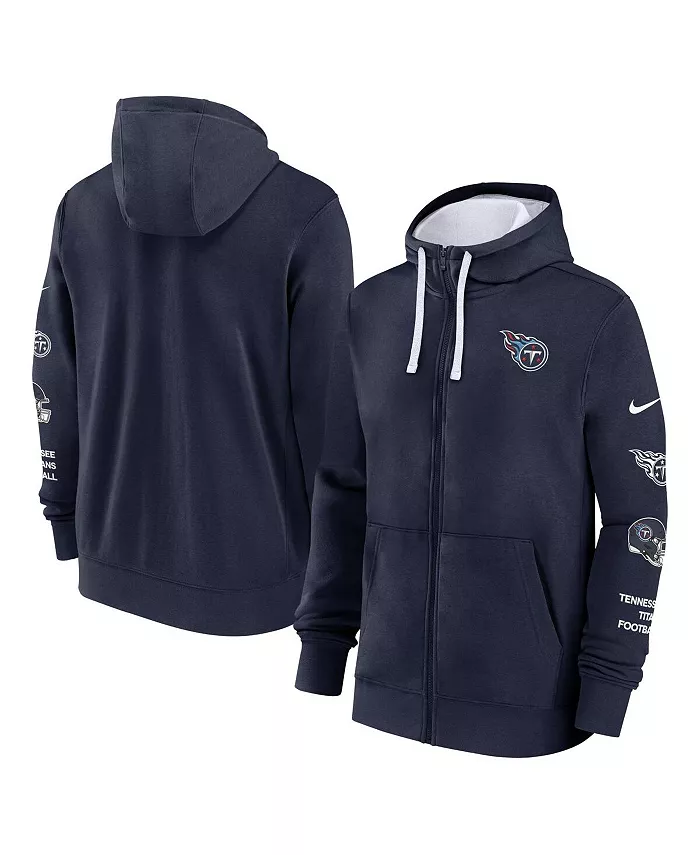 

Мужская синяя толстовка с молнией Tennessee Titans Club Nike
