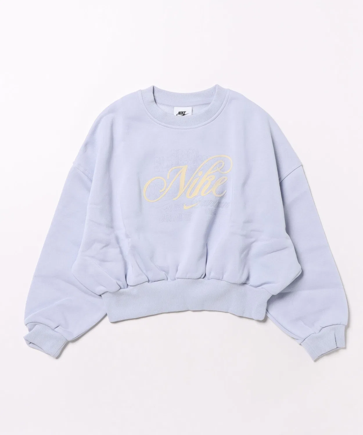 Флисовая кофта Nike K Club FLC BXY Crew GFX, длинный рукав, серая