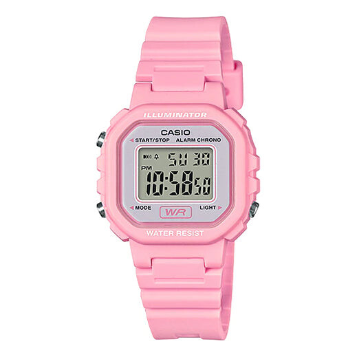 

Часы CASIO Minimalistic Temperament Small Cube Waterproof Led Lights Resin Strap Waterproof Watch Pink Digital, розовый