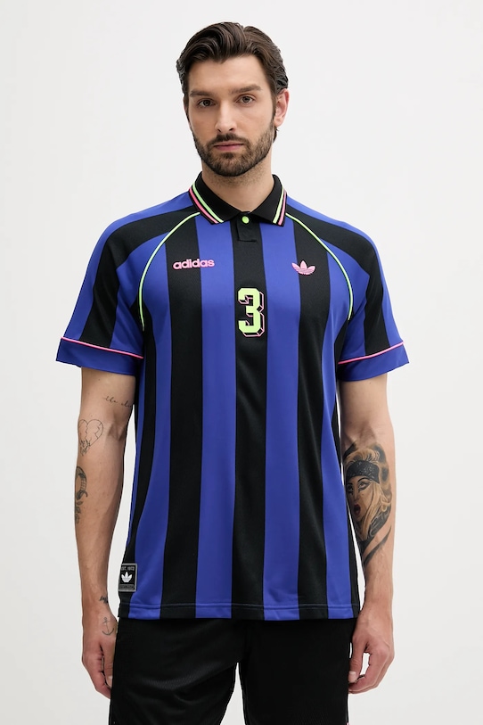 

Поло джерси жаккард Adidas Originals, синий