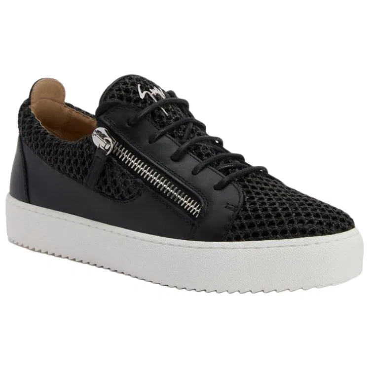 Кеды Giuseppe Zanotti Leather Low Top Black — фото 4