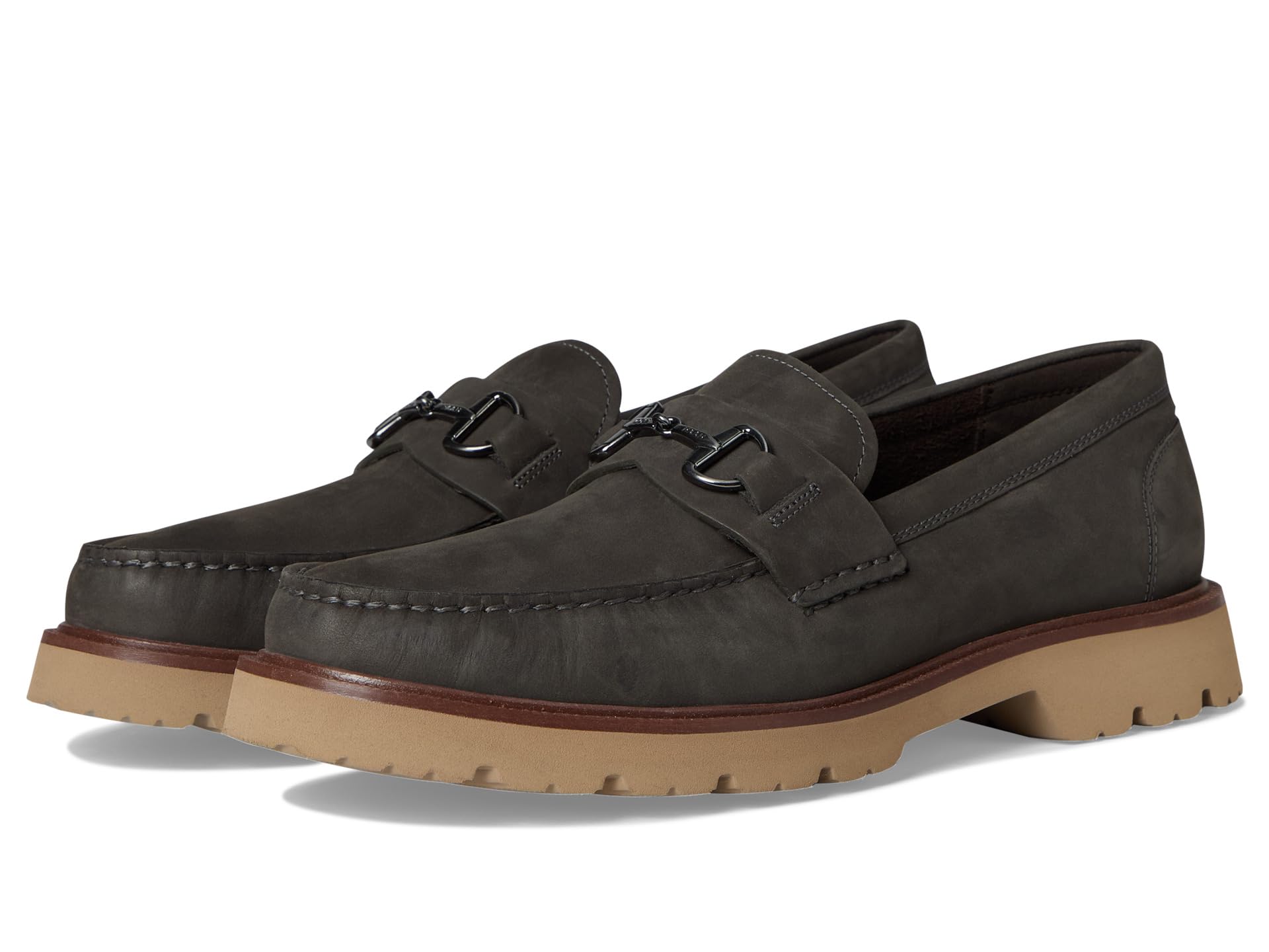 

Лоферы Cole Haan American Classics Bit Loafers, цвет Raven Nubuck/Dark Latte