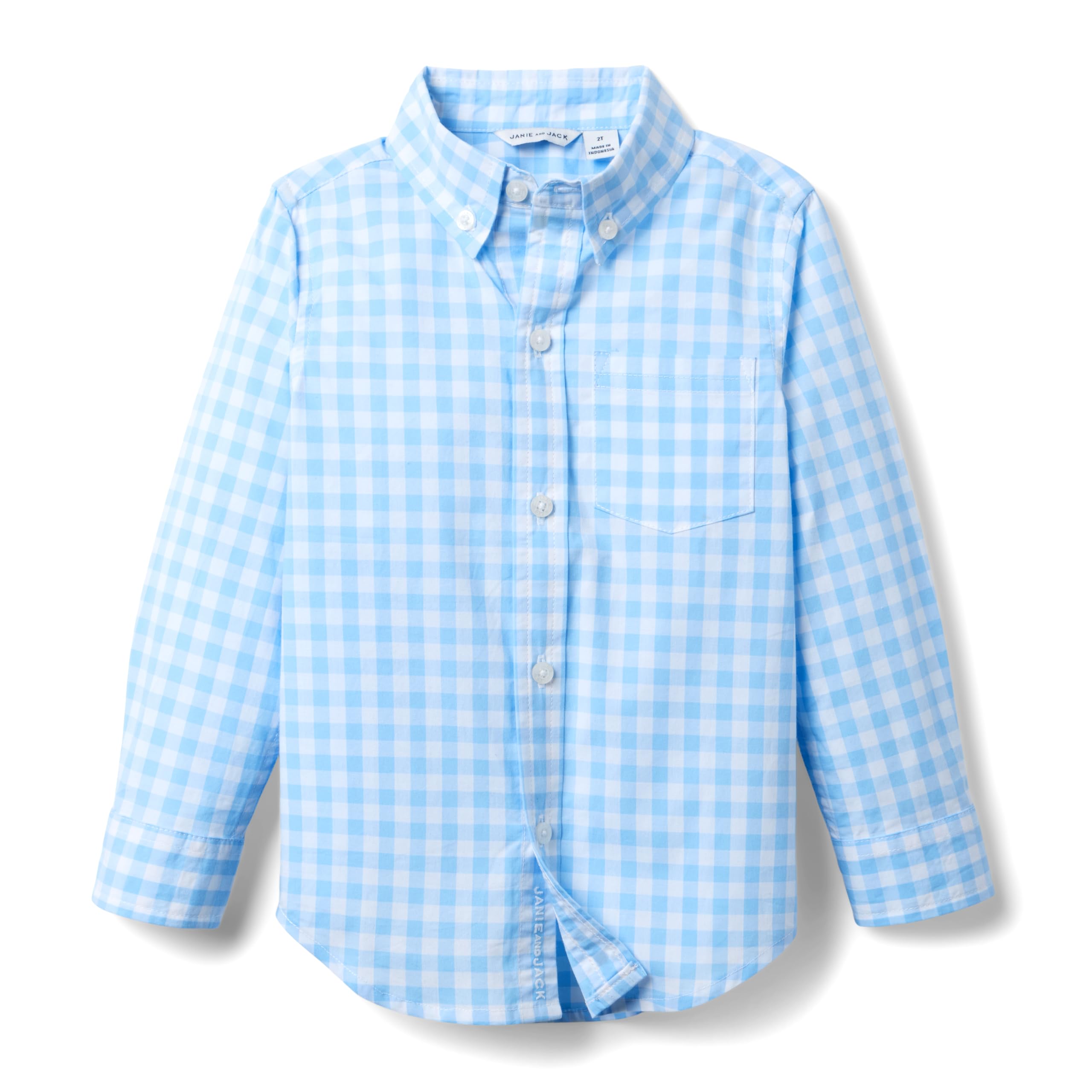 

Рубашка Janie and Jack Gingham Button-Down Shirt, цвет Multicolor