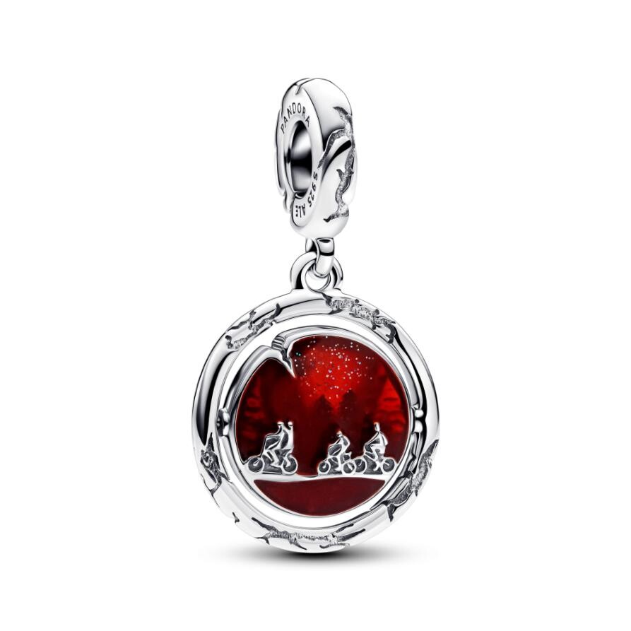 

Шарм Stranger Things Glow-in-the-dark Upside Down Dangle Pandora, стерлинговое серебро