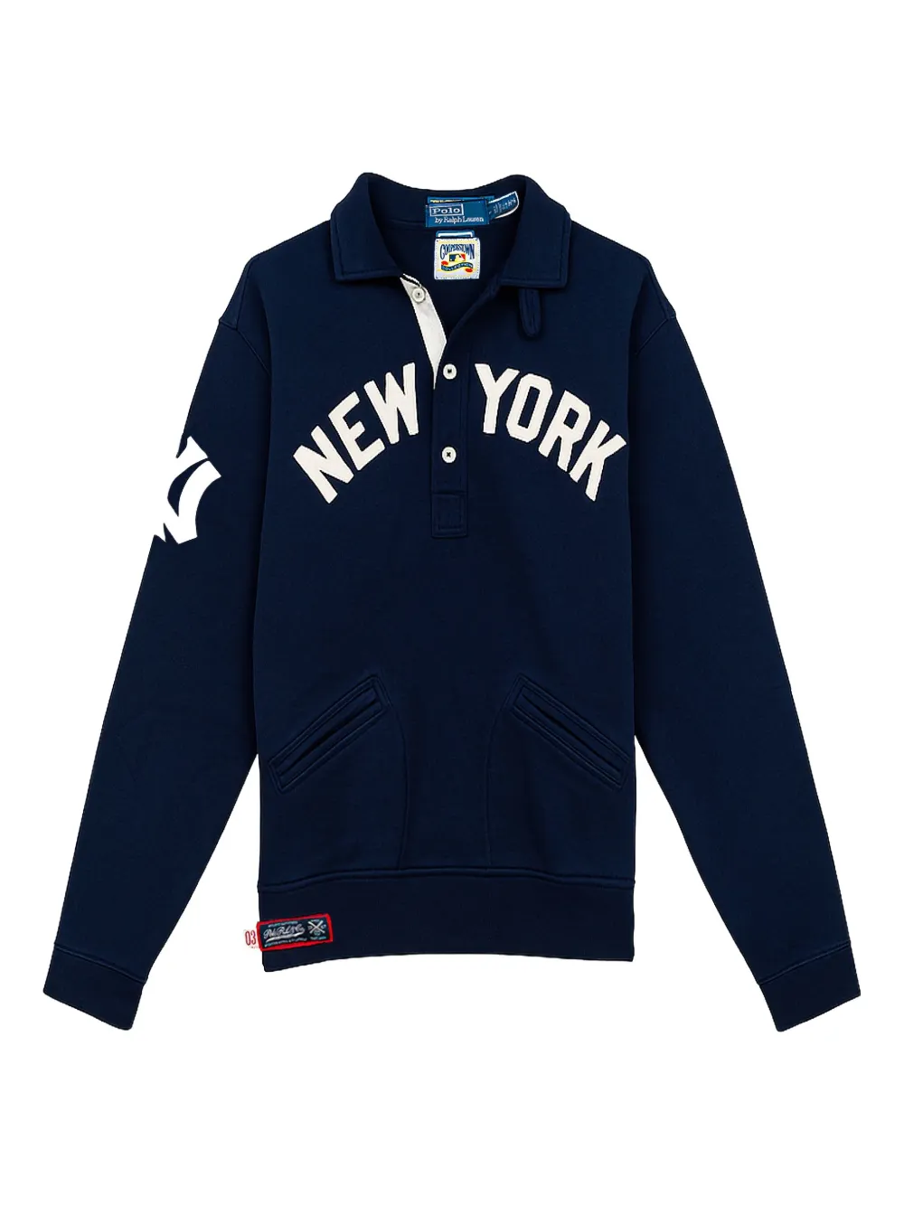 

Поло с длинными рукавами Yankees Polo Ralph Lauren, синий