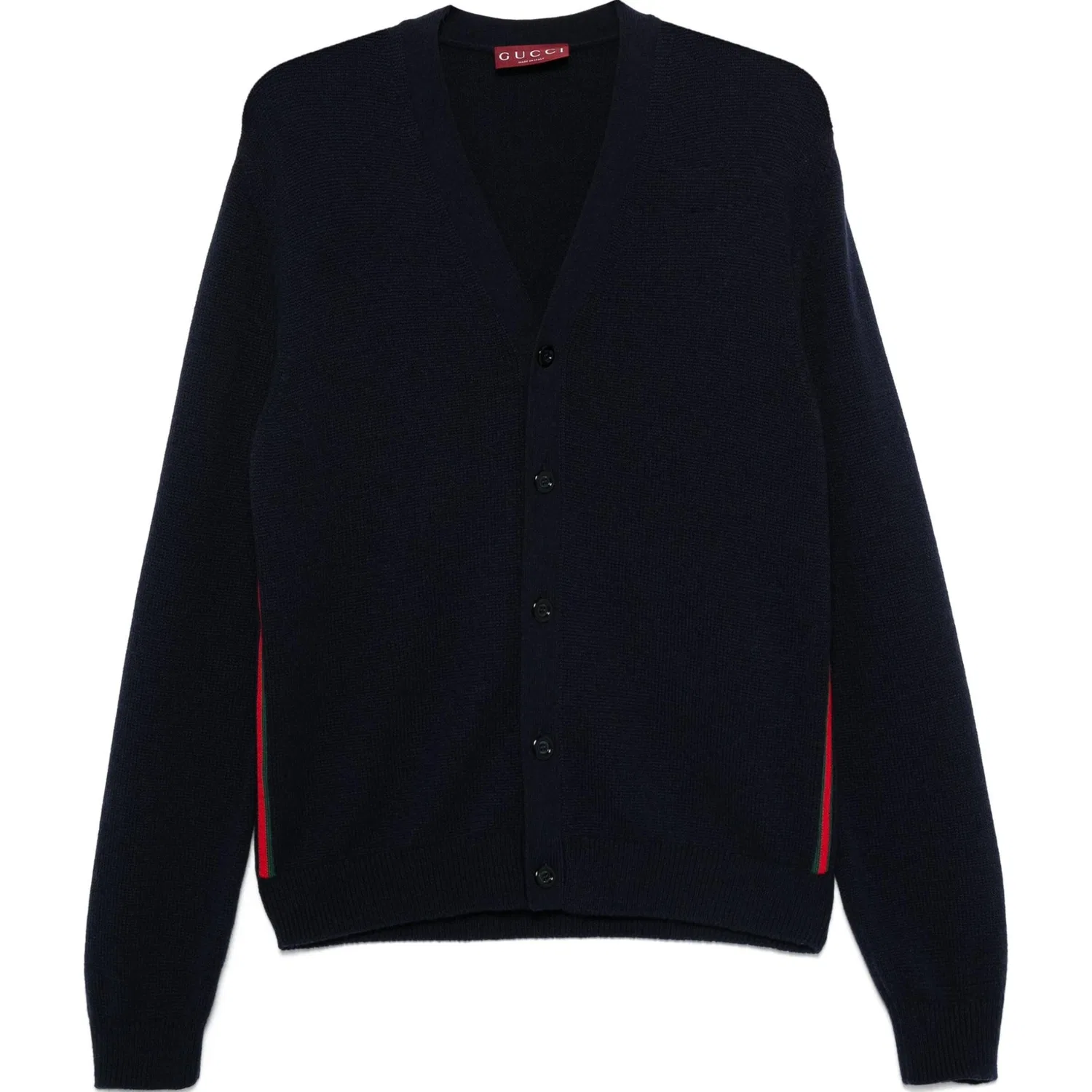 Кардиган GUCCI с отделкой в полоску web-stripe, Midnight Blue
